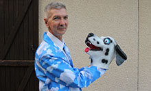 Stéphane Blek et masque dalmatien